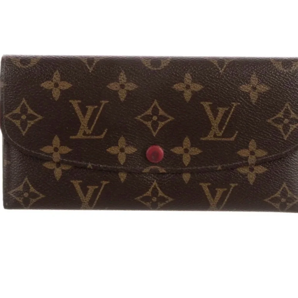 Louis Vuitton Monogram Continental Wallet in Brown with Red Snap - Picture 1 of 2